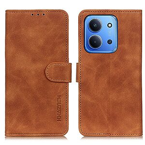 Θήκη Xiaomi Redmi 15 4G (171mm) / Poco C85 4G (173mm) - KHAZNEH - Flip Πορτοφόλι από Συνθετικό Δέρμα (PU) - Καφέ - Wallet/Stand