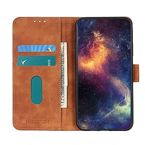 Θήκη Xiaomi Redmi 15 4G (171mm) / Poco C85 4G (173mm) - KHAZNEH - Flip Πορτοφόλι από Συνθετικό Δέρμα (PU) - Καφέ - Wallet/Stand - Εικόνα 2