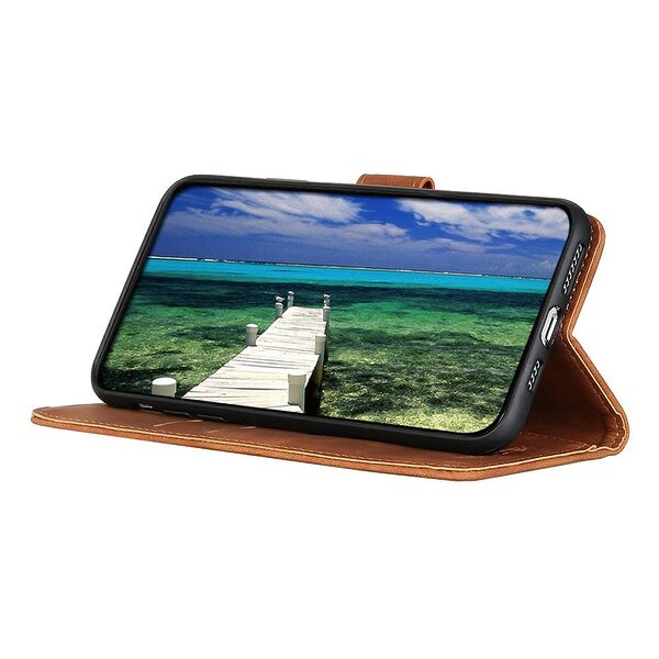 Θήκη Xiaomi Redmi 15 4G (171mm) / Poco C85 4G (173mm) - KHAZNEH - Flip Πορτοφόλι από Συνθετικό Δέρμα (PU) - Καφέ - Wallet/Stand - Εικόνα 3