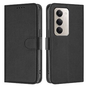 Θήκη Xiaomi Redmi 15 5G (171mm) / 4G (171mm) - OEM - Flip Πορτοφόλι από Συνθετικό Δέρμα (PU) - Μαύρο - Wallet/Stand