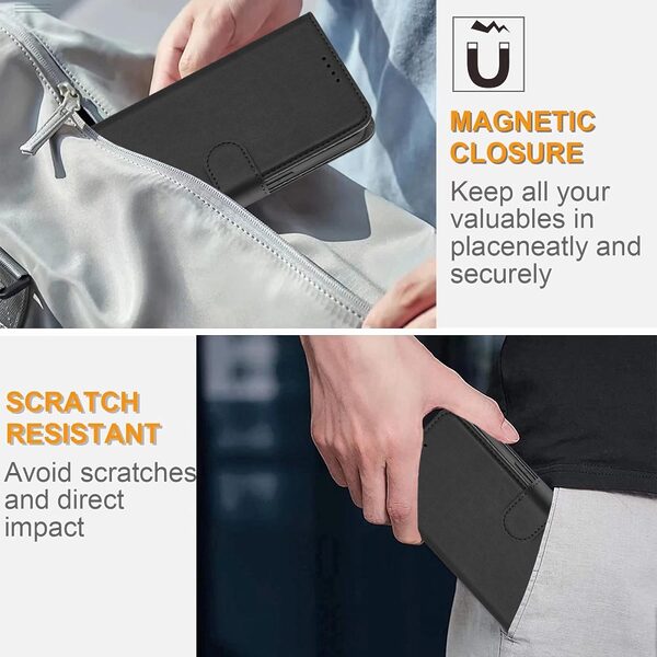 Θήκη Xiaomi Redmi 15 5G (171mm) / 4G (171mm) - OEM - Flip Πορτοφόλι από Συνθετικό Δέρμα (PU) - Μαύρο - Wallet/Stand - Εικόνα 3