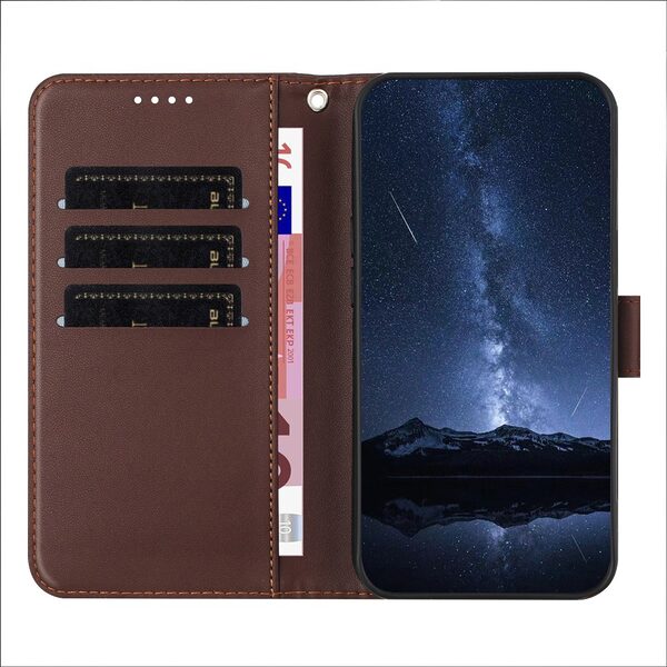 Θήκη Xiaomi Redmi 15 5G (171mm) / 4G (171mm) - OEM - Flip Πορτοφόλι από Συνθετικό Δέρμα (PU) - Καφέ - Stand - Εικόνα 6