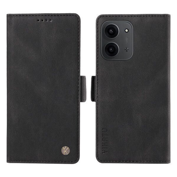 Θήκη Xiaomi Redmi 15C 4G (173mm) / Poco C85 4G (173mm) - YIKATU YK-005 - Flip Πορτοφόλι από Συνθετικό Δέρμα (PU) με TPU - Μαύρο - Wallet/Stand
