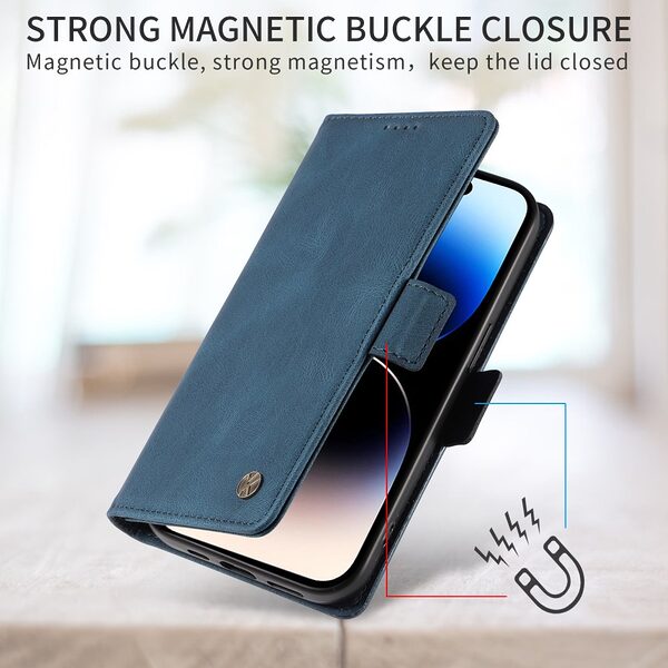 Θήκη Xiaomi Redmi 15C 4G (173mm) / Poco C85 4G (173mm) - YIKATU YK-005 - Flip Πορτοφόλι από Συνθετικό Δέρμα (PU) - Μπλε - Wallet/Stand - Εικόνα 5