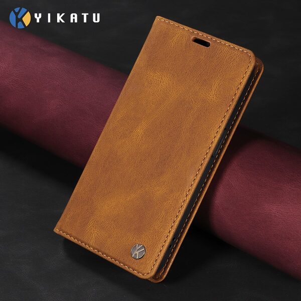 Θήκη Xiaomi Redmi 15C 5G (173mm) / 4G (173mm) - YIKATU YK-004 - Flip Πορτοφόλι από Συνθετικό Δέρμα (PU) με TPU - Καφέ - Wallet/Stand - Εικόνα 4