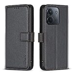Θήκη Xiaomi Redmi 15C 5G (173mm) / 4G (173mm) - BINFEN COLOR BF17 - Flip Πορτοφόλι από Συνθετικό Δέρμα (PU) - Μαύρο - Wallet/Stand
