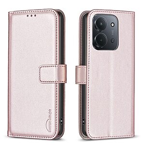 Θήκη Xiaomi Redmi 15C 5G (173mm) / 4G (173mm) - BINFEN COLOR BF17 - Flip Πορτοφόλι από Συνθετικό Δέρμα (PU) - Ροζ Χρυσό - Wallet/Stand