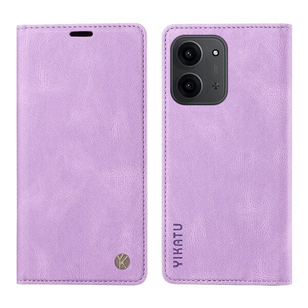 Θήκη Xiaomi Redmi 15C 5G (173mm) / 4G (173mm) - YIKATU YK-004 - Flip Πορτοφόλι από Συνθετικό Δέρμα (PU) - Μωβ - Wallet/Stand