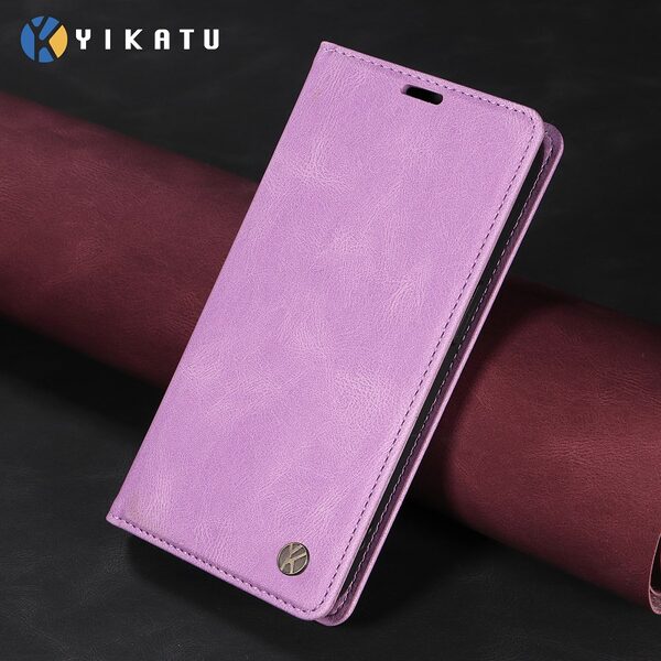 Θήκη Xiaomi Redmi 15C 5G (173mm) / 4G (173mm) - YIKATU YK-004 - Flip Πορτοφόλι από Συνθετικό Δέρμα (PU) - Μωβ - Wallet/Stand - Εικόνα 3