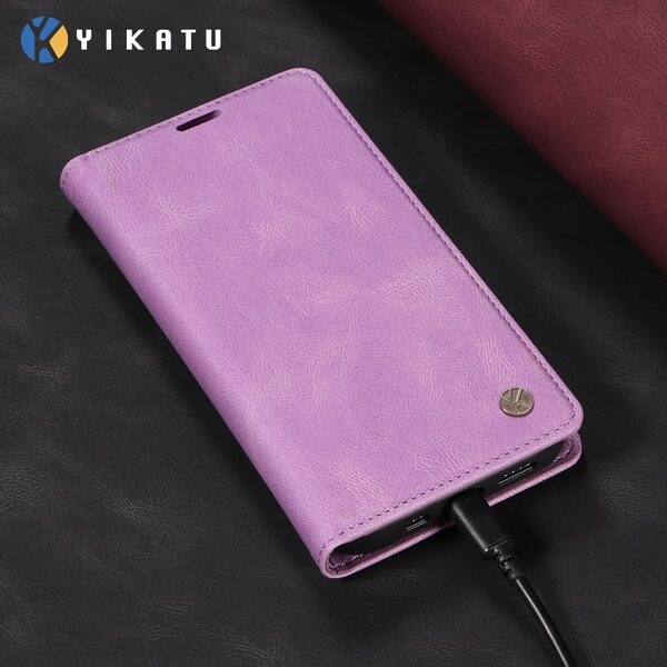 Θήκη Xiaomi Redmi 15C 5G (173mm) / 4G (173mm) - YIKATU YK-004 - Flip Πορτοφόλι από Συνθετικό Δέρμα (PU) - Μωβ - Wallet/Stand - Εικόνα 6