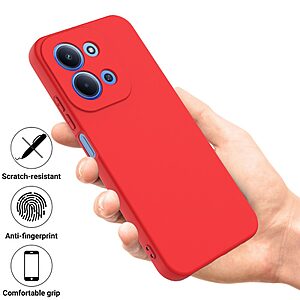 Θήκη Xiaomi Redmi 15C 5G (173mm) / 4G (173mm) - OEM - Πλάτη Σιλικόνης - Κόκκινο - Λουράκι - Εικόνα 2