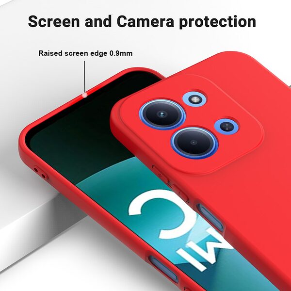 Θήκη Xiaomi Redmi 15C 5G (173mm) / 4G (173mm) - OEM - Πλάτη Σιλικόνης - Κόκκινο - Λουράκι - Εικόνα 4