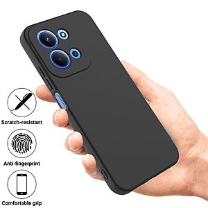 Θήκη Xiaomi Redmi 15C 5G (173mm) / 4G (173mm) - OEM - Πλάτη Σιλικόνης - Μαύρο - Λουράκι - Εικόνα 2