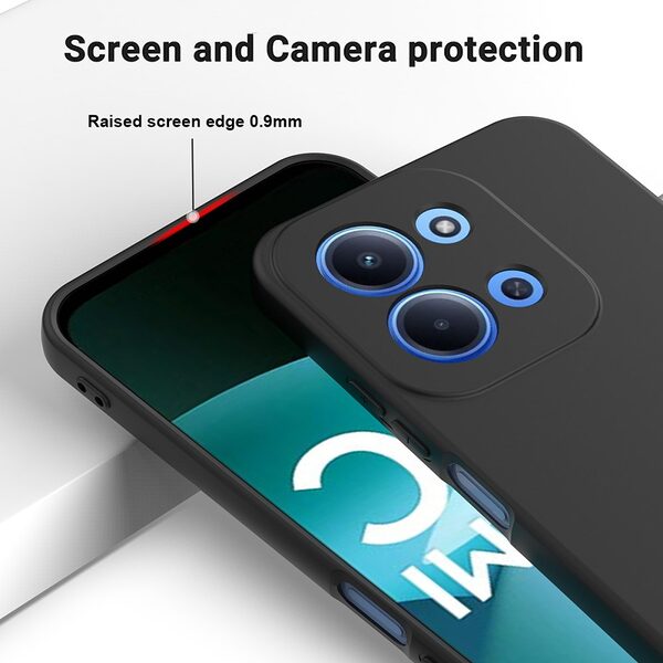 Θήκη Xiaomi Redmi 15C 5G (173mm) / 4G (173mm) - OEM - Πλάτη Σιλικόνης - Μαύρο - Λουράκι - Εικόνα 4