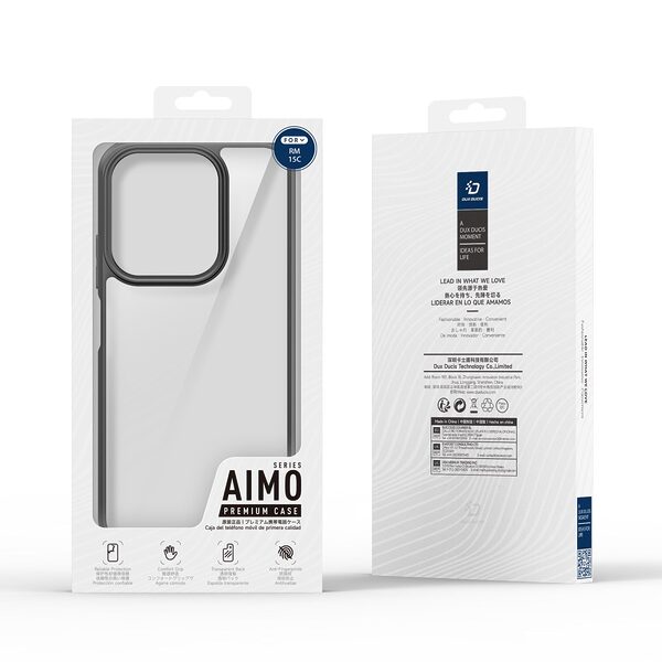 Θήκη Xiaomi Redmi 15C 5G (173mm) / Redmi 15C 4G (173mm) / Poco C85 4G (173mm) - DUX DUCIS Aimo Series - Σκληρή Θήκη PC+TPU - Μαύρο - Εικόνα 8