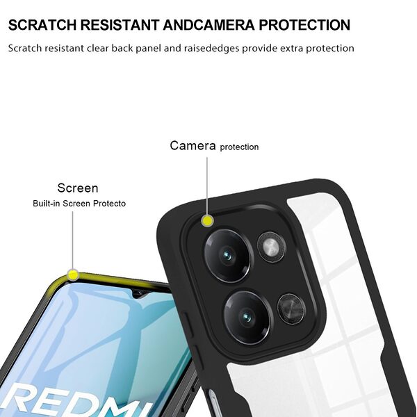 Θήκη Xiaomi Redmi 15C 5G (173mm) / Redmi 15C 4G (173mm) / Poco C85 4G (173mm) - OEM - Σκληρή Θήκη PC+TPU - Μαύρο - Εικόνα 6
