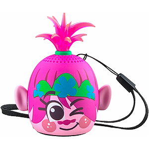eKids Trolls World Tour Φορητό ηχείο Bluetooth για παιδιά με λουράκι καρπού (Ροζ/Μωβ)