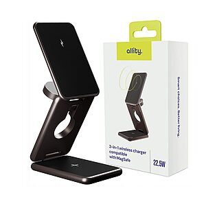 Ασύρματος φορτιστής Allity AWC-230-225WMS 22,5W γραφίτης 3σε1