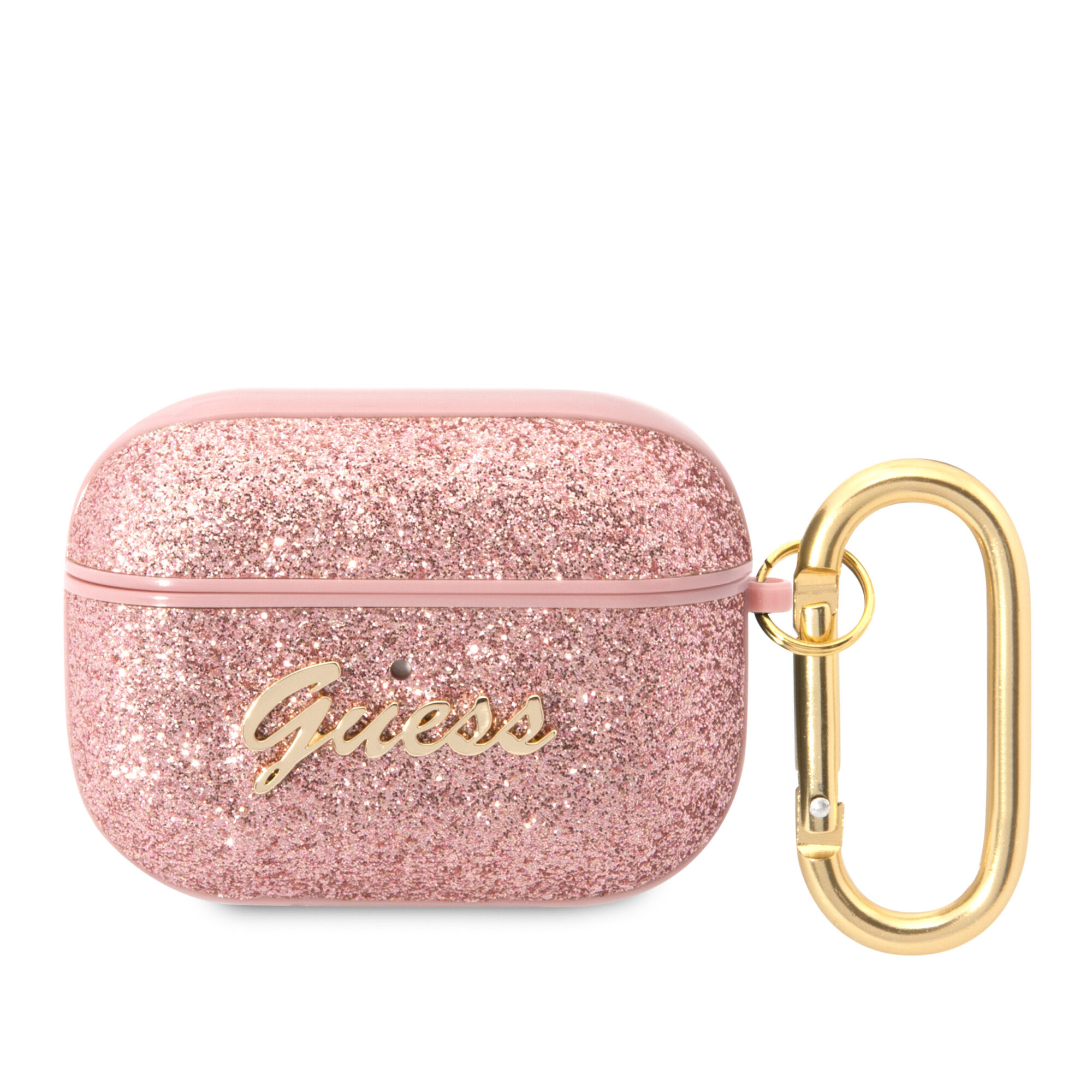 GUAPHGGSHP_1-scaled-1 Guess Glitter Flakes Case Θήκη προστασίας από σιλικόνη για Apple Airpods Pro (Glitter Pink) - Image 1