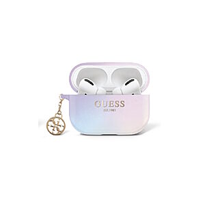 Guess "4G Charm" Collection Θήκη προστασίας από ιριδίζουσα σιλικόνη για Apple Airpods 3 με κρεμαστό στολίδι (Purple – GUA3HPLIGEU)