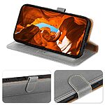 Θήκη OnePlus Nord CE5 5G - OEM - Flip Πορτοφόλι από Συνθετικό Δέρμα (PU) με TPU - Γκρι - RFID/Wallet/Stand - Εικόνα 3