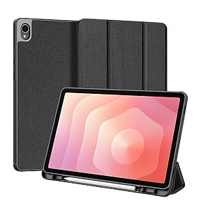 ΘΗΚΕΣ ΚΙΝΗΤΩΝ ΑΞΕΣΟΥΑΡ LG Q6 15 Θήκη Samsung Galaxy Tab S11 - DUX DUCIS Domo Series - Flip Θήκη από Συνθετικό Δέρμα (PU) με TPU - Μαύρο - Stand