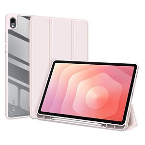 ΘΗΚΕΣ ΚΙΝΗΤΩΝ ΑΞΕΣΟΥΑΡ LG Q6 31 Θήκη Samsung Galaxy Tab S11 - DUX DUCIS TOBY Series - Flip Θήκη από Συνθετικό Δέρμα (PU) με TPU - Ροζ - Auto Sleep/Stand
