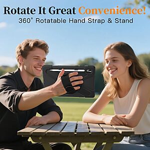 ΘΗΚΕΣ ΚΙΝΗΤΩΝ ΑΞΕΣΟΥΑΡ LG G3 34 Θήκη Samsung Galaxy Tab S11 - OEM - Σκληρή Θήκη PC+TPU - Μαύρο - Stand - Εικόνα 2