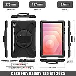 Θήκη Samsung Galaxy Tab S11 - OEM - Σκληρή Θήκη PC+TPU - Μαύρο - Stand - Εικόνα 7