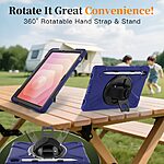 Θήκη Samsung Galaxy Tab S11 - OEM - Σκληρή Θήκη PC+TPU - Μπλε - Stand/Λουράκι - Εικόνα 3