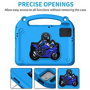 ΘΗΚΕΣ ΚΙΝΗΤΩΝ ΑΞΕΣΟΥΑΡ LG G3 42 Θήκη Samsung Galaxy Tab S11 / S10 FE / S9 FE / S9 / S8 / S7 / Xiaomi Pad 6 / Redmi Pad 2 / Redmi Pad SE / Lenovo Tab M11 / Huawei MatePad SE 11 - OEM - Σκληρή Θήκη EVA - Μπλε - Stand - Εικόνα 2