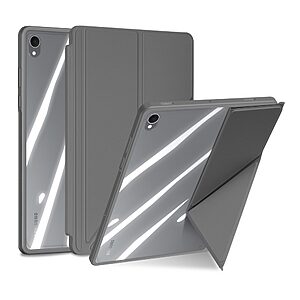 ΘΗΚΕΣ ΚΙΝΗΤΩΝ ΑΞΕΣΟΥΑΡ LG Q6 21 Θήκη Samsung Galaxy Tab S11 - DUX DUCIS Magi Series - Flip Θήκη από Συνθετικό Δέρμα (PU) με TPU - Γκρι - Stand