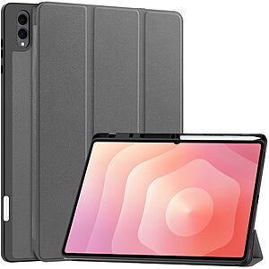 ΘΗΚΕΣ ΚΙΝΗΤΩΝ ΑΞΕΣΟΥΑΡ LG Q6 23 Θήκη Samsung Galaxy Tab S11 Ultra - OEM - Πλάτη από Συνθετικό Δέρμα (PU) με TPU - Γκρι - Stand