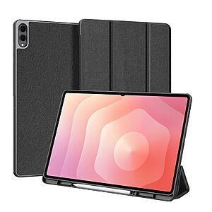 ΘΗΚΕΣ ΚΙΝΗΤΩΝ ΑΞΕΣΟΥΑΡ LG Q6 31 Θήκη Samsung Galaxy Tab S11 Ultra - DUX DUCIS Domo Series - Flip Θήκη από Συνθετικό Δέρμα (PU) με TPU - Μαύρο - Stand