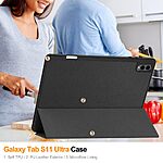 Θήκη Samsung Galaxy Tab S11 Ultra - OEM - Flip Θήκη από Συνθετικό Δέρμα (PU) με TPU - Μαύρο - Stand - Εικόνα 10