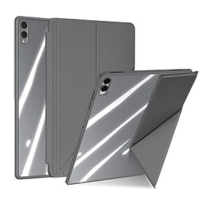 Θήκη Samsung Galaxy Tab S11 Ultra - DUX DUCIS Magi Series - Flip Θήκη από Συνθετικό Δέρμα (PU) με TPU - Γκρι - Stand