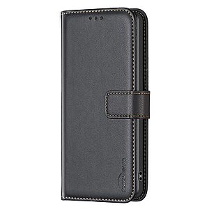 Θήκες Κινητών Αξεσουάρ Xiaomi Redmi 5 Plus 20 Θήκη Xiaomi 15T 5G - BINFEN COLOR BF17 - Flip Πορτοφόλι από Συνθετικό Δέρμα (PU) με TPU - Μαύρο - Wallet/Stand - Εικόνα 2