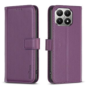 ΘΗΚΕΣ ΚΙΝΗΤΩΝ ΑΞΕΣΟΥΑΡ HTC Desire 310 23 Θήκη Xiaomi 15T 5G - BINFEN COLOR BF17 - Flip Πορτοφόλι από Συνθετικό Δέρμα (PU) με TPU - μωβ σκούρο - Wallet/Stand