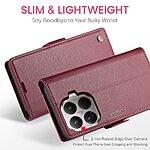 Θήκη Xiaomi 15T Pro 5G - CASEME 023 - Flip Πορτοφόλι από Συνθετικό Δέρμα (PU) με TPU - Κόκκινο - RFID/Wallet/Stand - Εικόνα 8