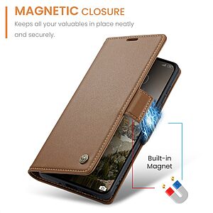 ΘΗΚΕΣ ΚΙΝΗΤΩΝ ΑΞΕΣΟΥΑΡ NOKIA MICROSOFT LUMIA 435 58 Θήκη Xiaomi 15T Pro 5G - CASEME 023 - Flip Πορτοφόλι από Συνθετικό Δέρμα (PU) με TPU - Καφέ - RFID/Wallet/Stand - Εικόνα 2