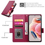 Θήκη Xiaomi 17 5G - OEM - Flip Πορτοφόλι από Συνθετικό Δέρμα (PU) με TPU - Κόκκινο - Wallet/Stand - Εικόνα 9