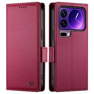 Θήκη Xiaomi 17 Pro 5G - OEM - Flip Πορτοφόλι από Συνθετικό Δέρμα (PU) με TPU - Κόκκινο - Wallet/Stand