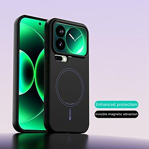 ΘΗΚΕΣ ΚΙΝΗΤΩΝ ΑΞΕΣΟΥΑΡ HUAWEI Y6 2017 50 Θήκη Xiaomi 17 Pro 5G - ABEEL - Πλάτη Σιλικόνης - Μαύρο - MagSafe - Εικόνα 2