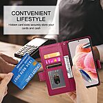 Θήκη Xiaomi 17 Pro Max 5G - OEM - Flip Πορτοφόλι από Συνθετικό Δέρμα (PU) με TPU - κόκκινο - Wallet/Stand - Εικόνα 8