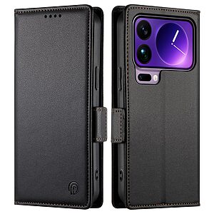 Θήκη Xiaomi 17 Pro Max 5G - OEM - Flip Πορτοφόλι από Συνθετικό Δέρμα (PU) με TPU - Μαύρο - Wallet/Stand