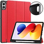 Θήκη Xiaomi Redmi Pad 2 Pro - OEM - Flip Θήκη από Συνθετικό Δέρμα (PU) με TPU - Κόκκινο - Stand - Εικόνα 2