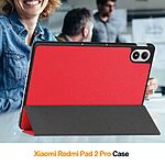 Θήκη Xiaomi Redmi Pad 2 Pro - OEM - Flip Θήκη από Συνθετικό Δέρμα (PU) - Κόκκινο - Stand - Εικόνα 7