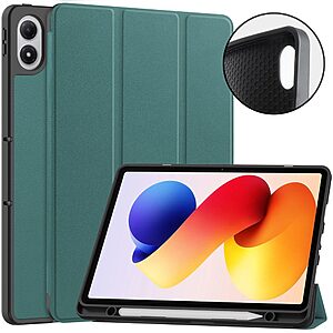 TEMPERED GLASS ZTE 48 Θήκη Xiaomi Redmi Pad 2 Pro - OEM - Flip Θήκη από Συνθετικό Δέρμα (PU) με TPU - Λαδί - Stand - Εικόνα 2