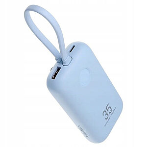 ΘΗΚΕΣ ΚΙΝΗΤΩΝ ΑΞΕΣΟΥΑΡ SAMSUNG GALAXY S4 MINI 17 Power bank Veger K1 - 10,000mAh 35W PD με Digital Display και ενσωματωμένα καλώδια Non-MFI Lightning & USB-C Cable - λευκό - Εικόνα 2