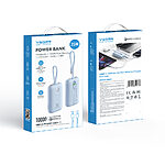 Power bank Veger K1 - 10,000mAh 35W PD με Digital Display και ενσωματωμένα καλώδια Non-MFI Lightning & USB-C Cable - λευκό - Εικόνα 4